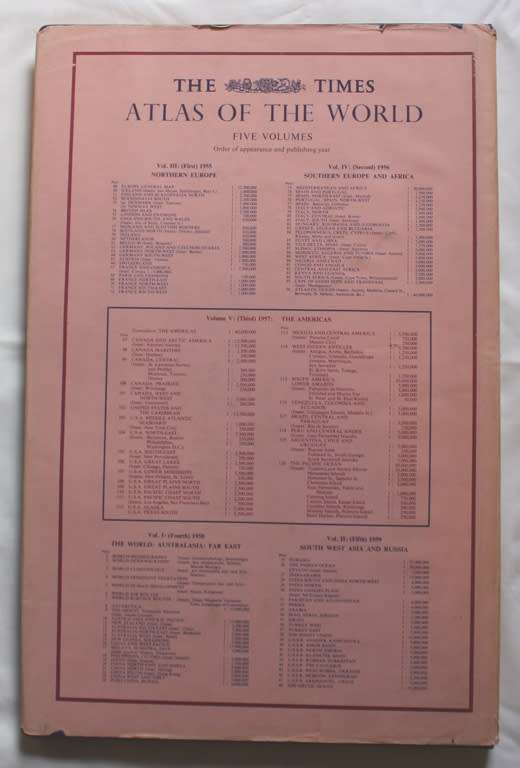 The Times Atlas of The World 1958 Mid-Century Edition, 5 Volumes Large Format Hardcover Atlases
