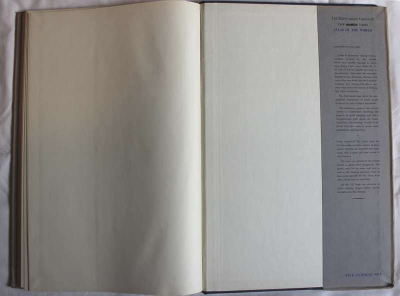 The Times Atlas of The World 1958 Mid-Century Edition, 5 Volumes Large Format Hardcover Atlases
