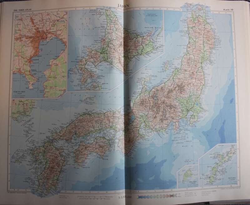 The Times Atlas of The World 1958 Mid-Century Edition, 5 Volumes Large Format Hardcover Atlases
