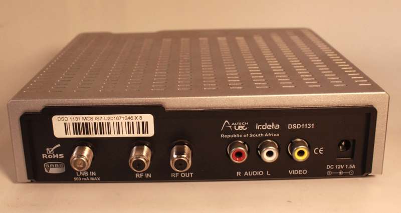 DSTV DSD 1131 Decoder by Altech, with Power Supply and RCA Cables