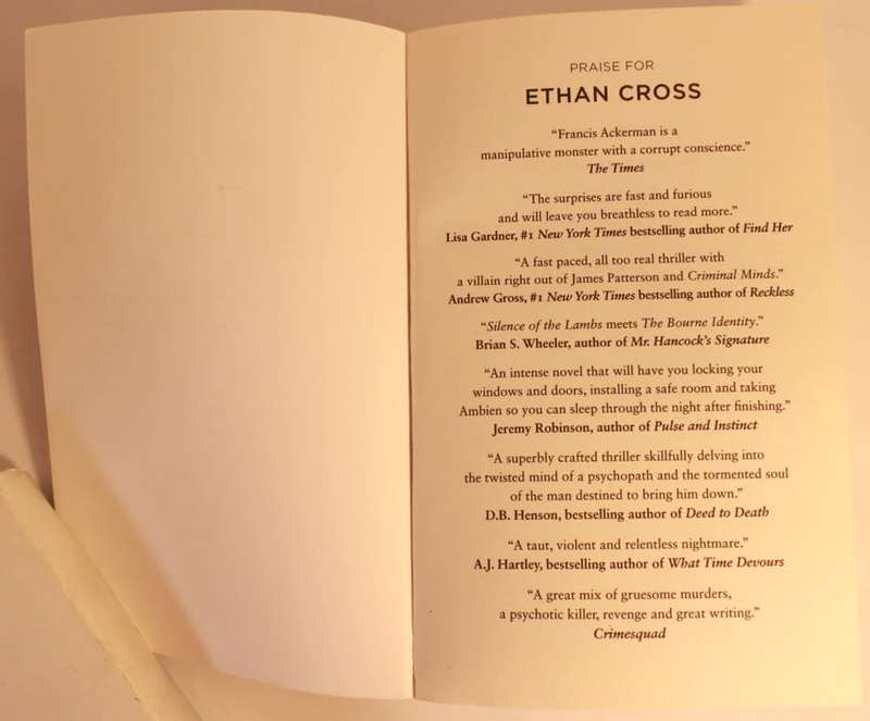 I Am Fear (An Ackerman Thriller) by Ethan Cross Softcover Book