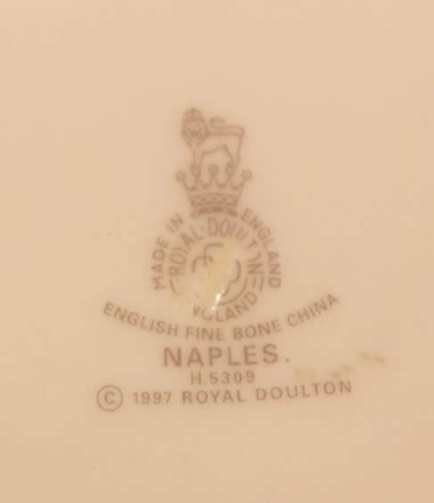 Royal Doulton Naples Gold Trim Pattern Bone China Gravy Boat and Underplate
