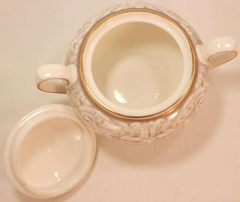 Royal Doulton Naples Gold Trim Pattern Bone China Sugar Bowl with Lid