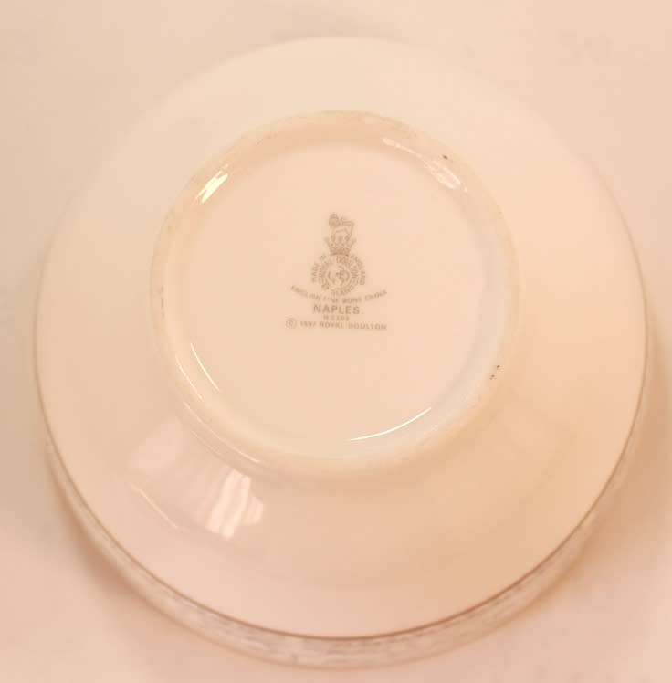 Royal Doulton Naples Gold Trim Pattern Bone China Open Sugar Bowl