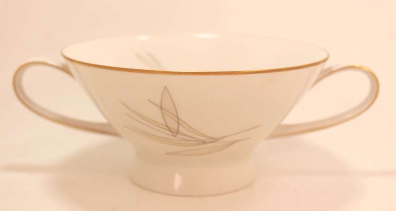 Pair of Rosenthal Double Handled Soup Bowls Lavender Pattern