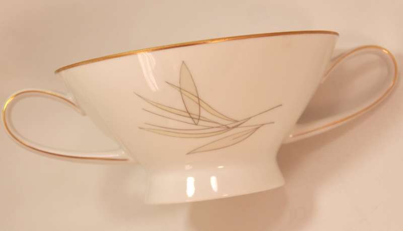 Pair of Rosenthal Double Handled Soup Bowls Lavender Pattern