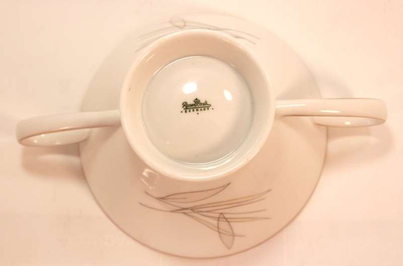 Pair of Rosenthal Double Handled Soup Bowls Lavender Pattern
