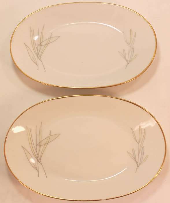 Pair of Rosenthal Oval Petit Fours Dishes Lavender Pattern