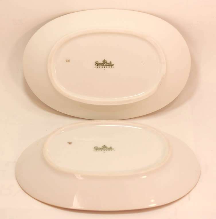 Pair of Rosenthal Oval Petit Fours Dishes Lavender Pattern