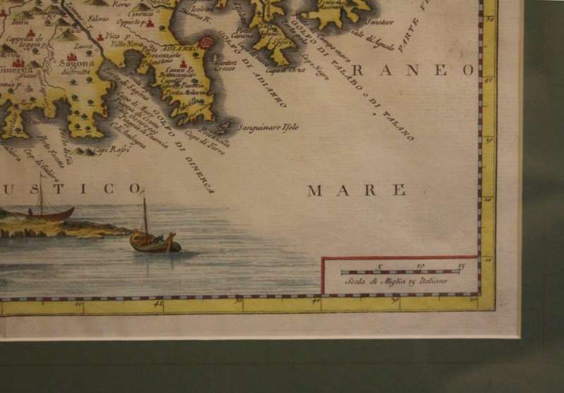 Antique Carta Geografica Del Regno Di Corsica Framed Map (Plate) Published by Giambattista Abrizzi