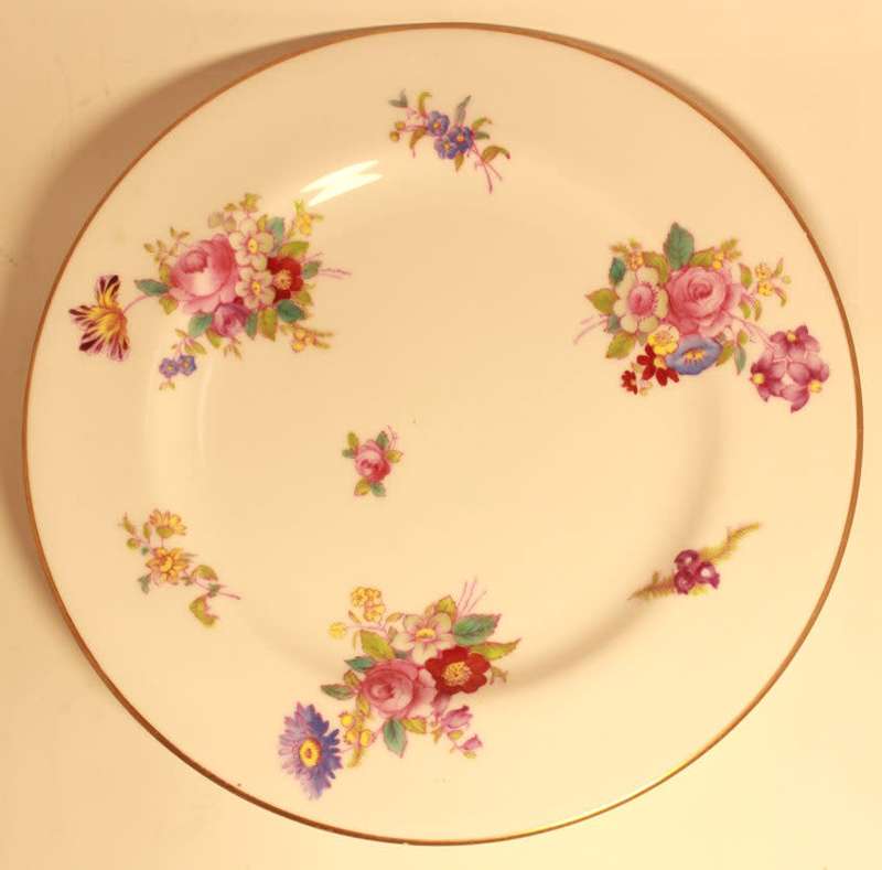 Spode Copeland`s Bone China Dresden Rose Y5741 Tea Cup, Saucer & Side Plate Trio