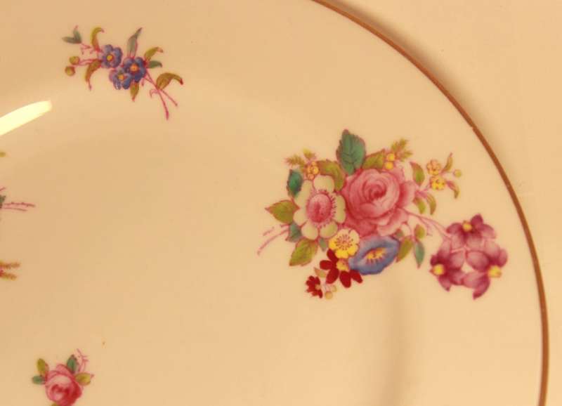 Spode Copeland`s Bone China Dresden Rose Y5741 Tea Cup, Saucer & Side Plate Trio