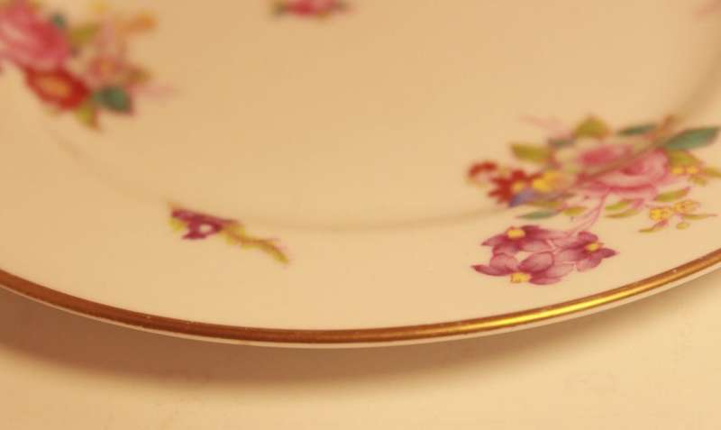 Spode Copeland`s Bone China Dresden Rose Y5741 Tea Cup, Saucer & Side Plate Trio