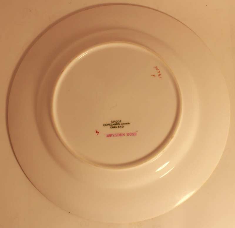Spode Copeland`s Bone China Dresden Rose Y5741 Tea Cup, Saucer & Side Plate Trio