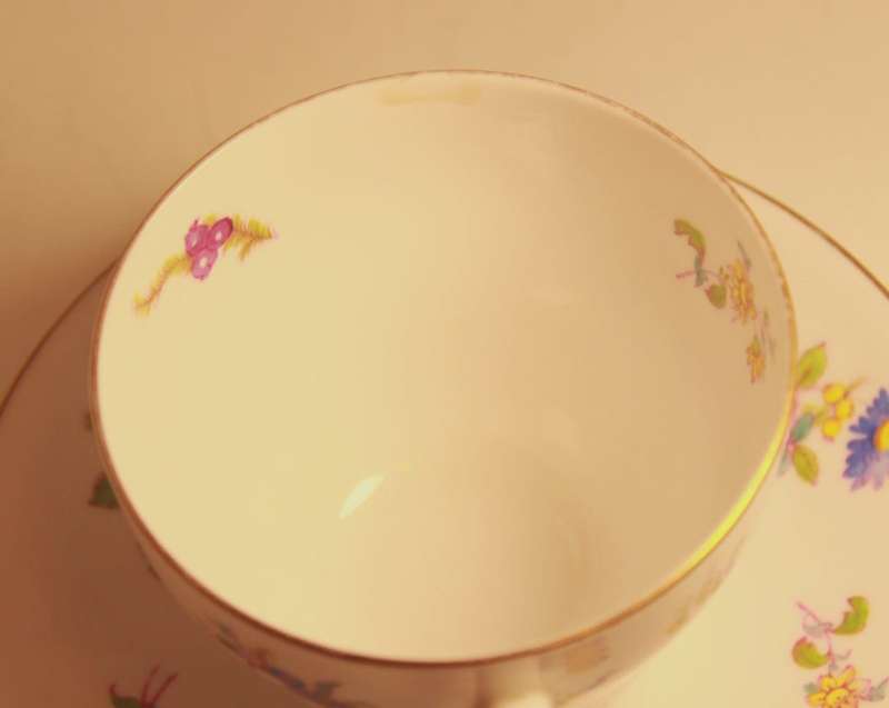 Spode Copeland`s Bone China Dresden Rose Y5741 Tea Cup, Saucer & Side Plate Trio