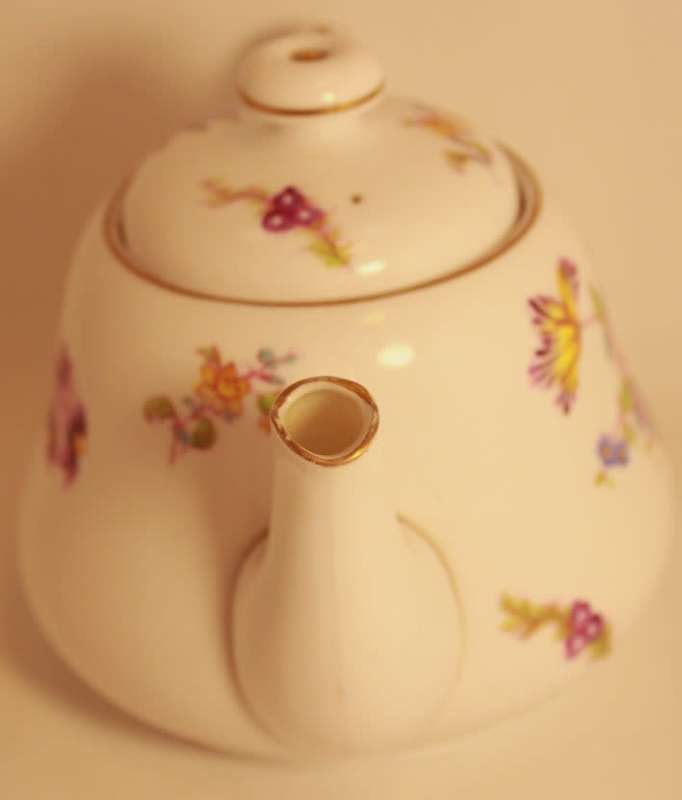 Spode Copeland`s Bone China Dresden Rose Y5741 Tea Service Set (2 Cup Teapot)