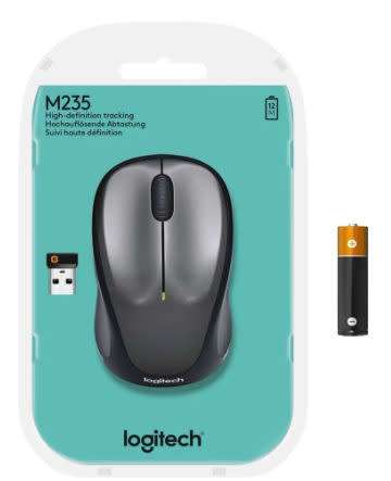 Logitech M235 Wireless Mouse Grey-Black