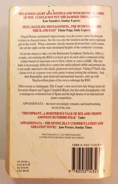 Appassionata by Jilly Cooper Softcover Book