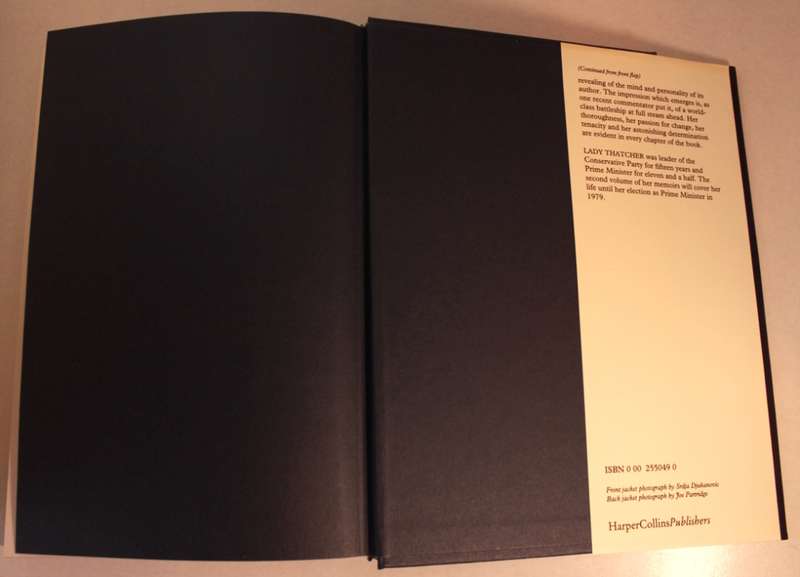 The Downing Street Years by Margaret Thatcher Hardcover Book