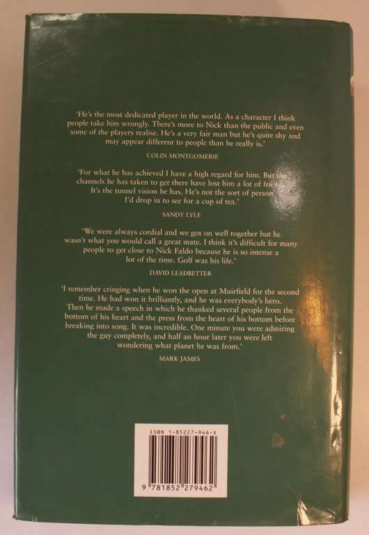 Driven The Definitive Biography Of Nick Faldo by Dale Concannon Hardcover Book
