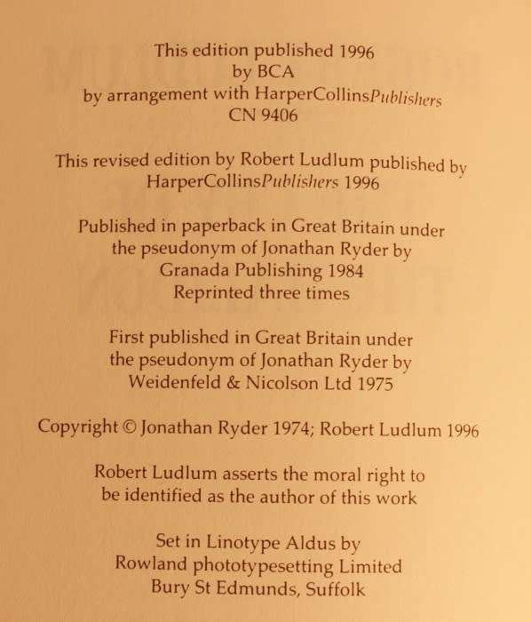 The Cry Of The Halidon by Robert Ludlum Hardcover Book