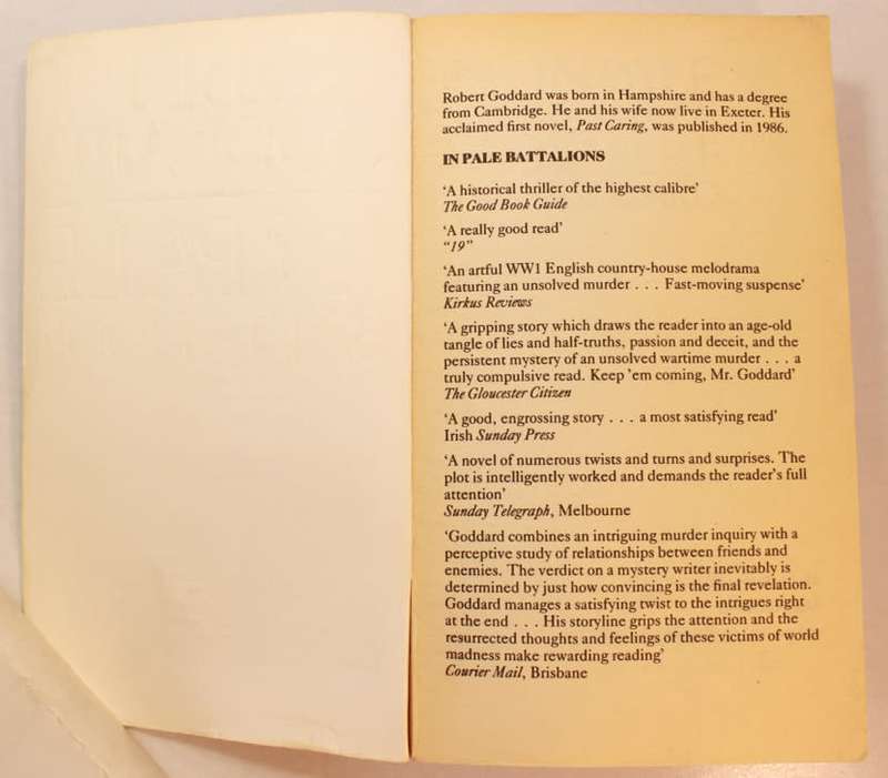 In Pale Battalions by Robert Goddard Softcover Book