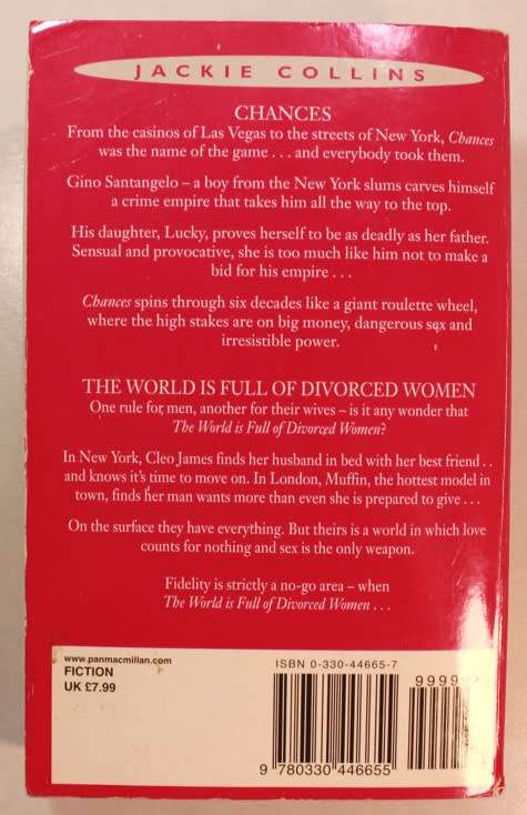 Chances & The World Is Full Of Divorced Women Omnibus by Jackie Collins Softcover Book