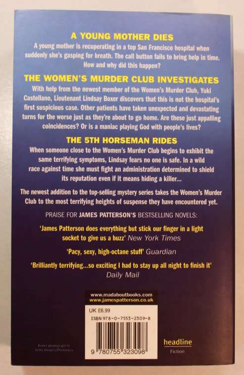 The 5th Horseman by James Patterson and Maxine Paetro Softcover Book