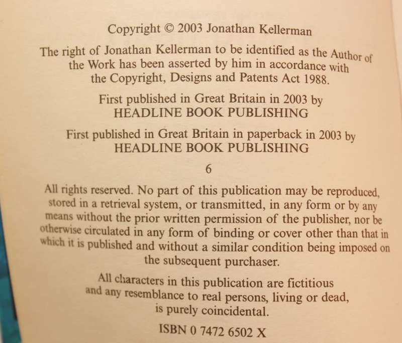 A Cold Heart by Jonathan Kellerman Softcover Book