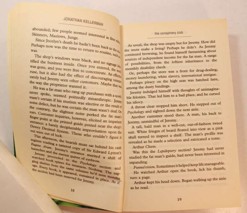 The Conspiracy Club by Jonathan Kellerman Softcover Book