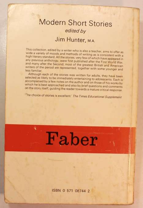 Modern Short Stories Edited by Jim Hunter Softcover Book