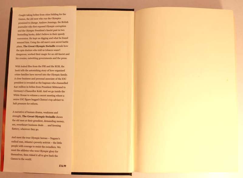 The Great Olympic Swindle: When The World Wanted Its Games Back by Andrew Jennings Hardcover Book