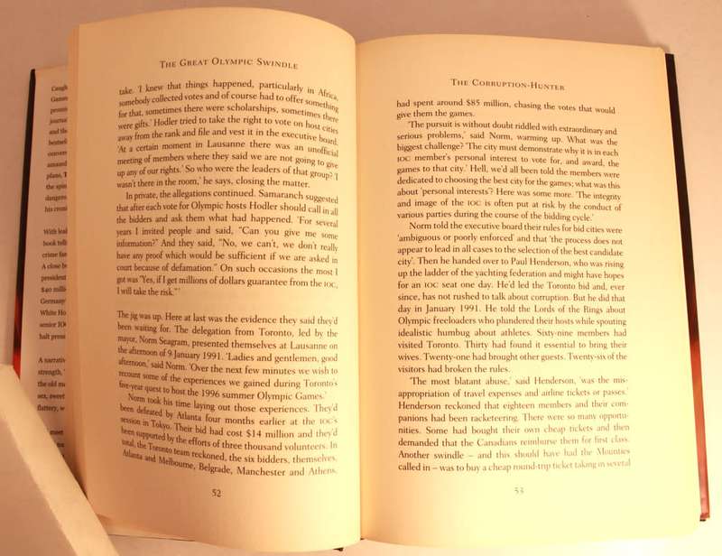 The Great Olympic Swindle: When The World Wanted Its Games Back by Andrew Jennings Hardcover Book