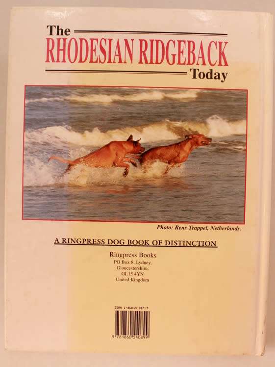 The Rhodesian Ridgeback Today by Stig G. Larson Hardcover Book