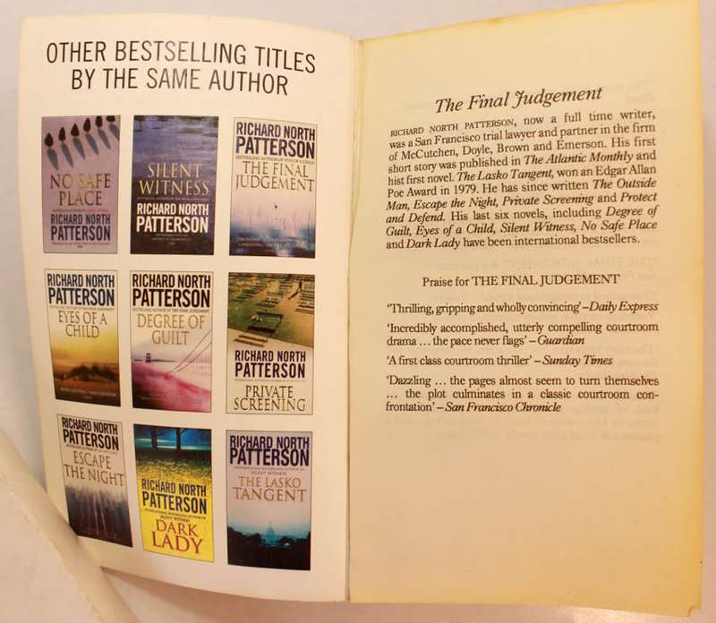 The Final Judgement by Richard North Patterson Softcover Book