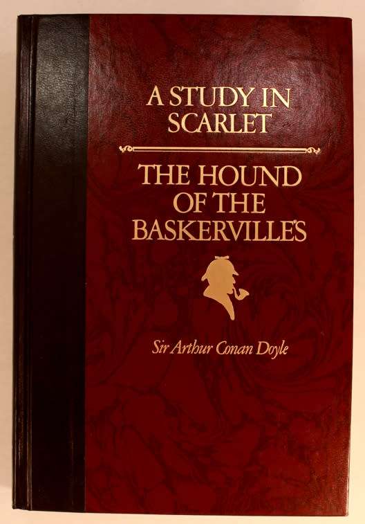 A Study In Scarlet & The Hound Of The Baskervilles by Sir Arthur Conan Doyle Hardcover Book