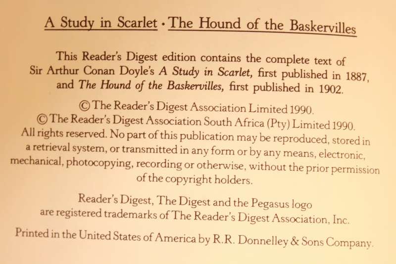 A Study In Scarlet & The Hound Of The Baskervilles by Sir Arthur Conan Doyle Hardcover Book