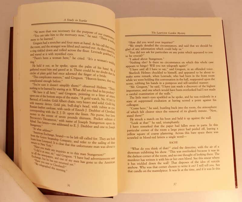 A Study In Scarlet & The Hound Of The Baskervilles by Sir Arthur Conan Doyle Hardcover Book
