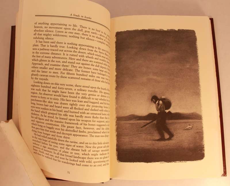 A Study In Scarlet & The Hound Of The Baskervilles by Sir Arthur Conan Doyle Hardcover Book