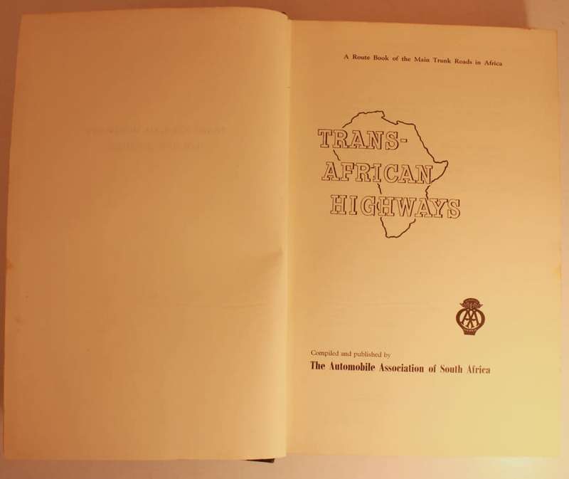The Automobile Association of South Africa Trans-African Highways 4th Edition 1958 Hardcover Atlas
