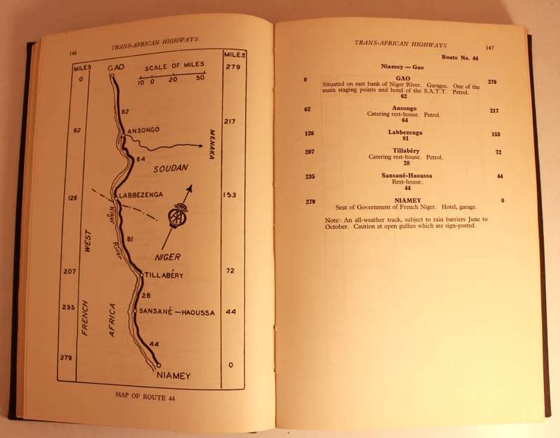 The Automobile Association of South Africa Trans-African Highways 4th Edition 1958 Hardcover Atlas
