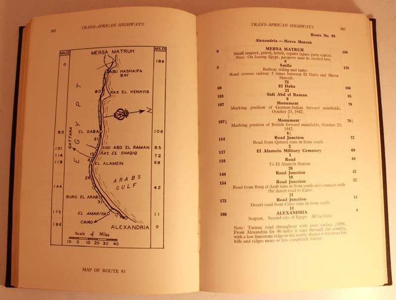 The Automobile Association of South Africa Trans-African Highways 4th Edition 1958 Hardcover Atlas