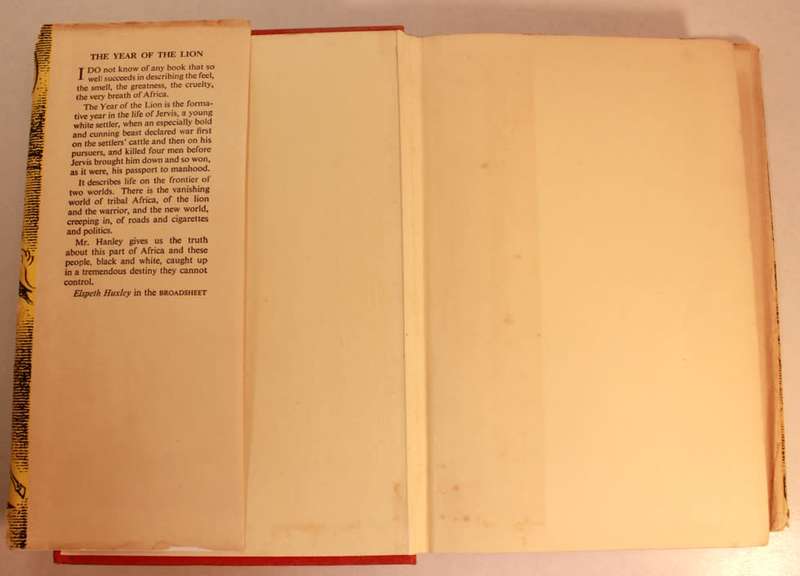 The Year Of The Lion by Gerald Hanley Hardcover Book