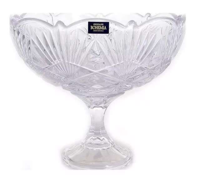 Bohemia Crystalite Lyra 22cm Footed Bowl