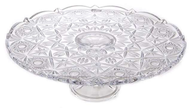 Bohemia Crystalite Nova Miranda 31cm Footed Plate Centrepiece