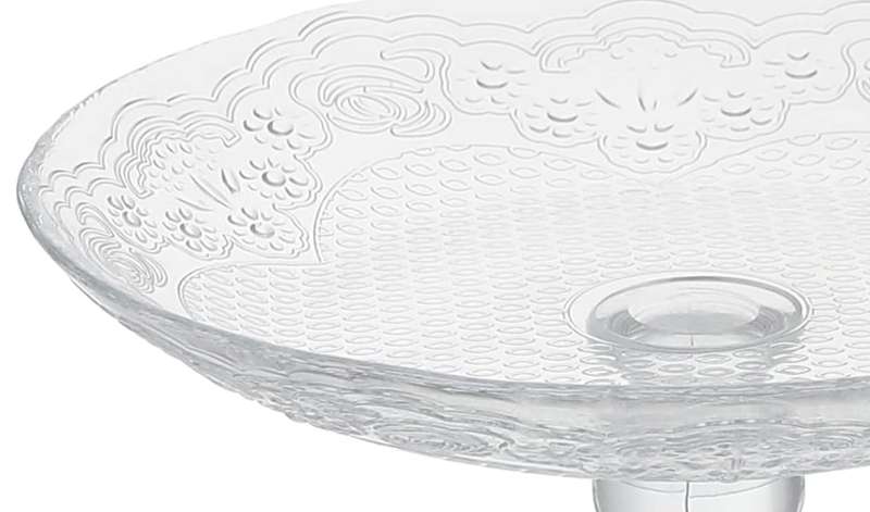 Pasabache Lacy 30cm Footed Round Glass Server