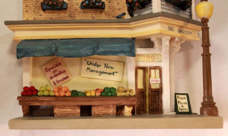 Brian Baker Collection "Under New Management" Building (0804) for Train Set or Christmas Decoration