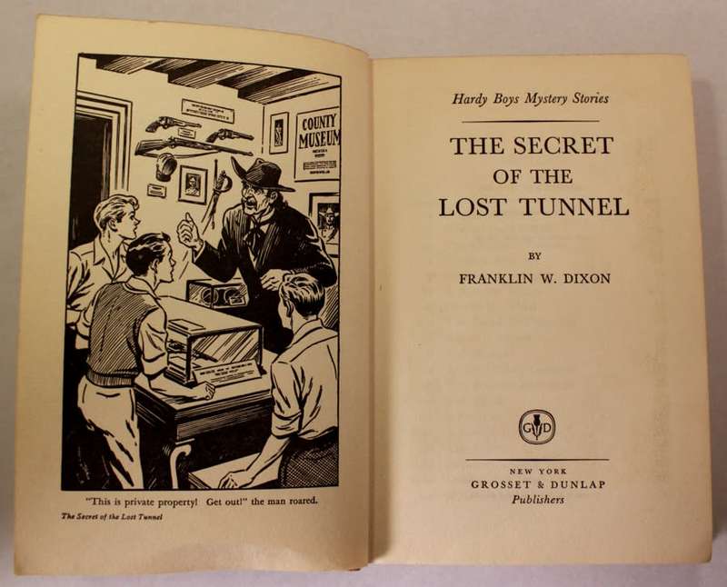 The Secret Of The Lost Tunnel by Franklin W Dixon 1950 1st Edition Hardcover Book