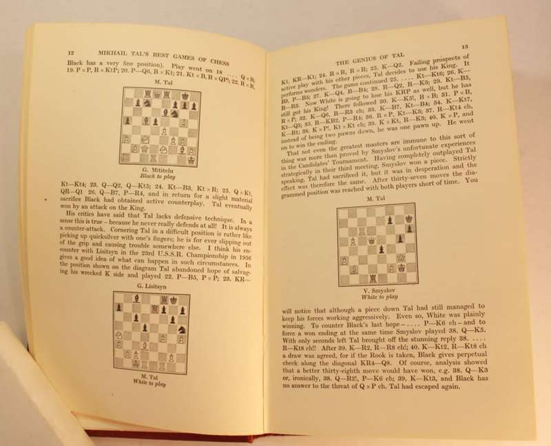 Mikhail Tal's Best Games Of Chess by P.H. Clarke Hardcover Book