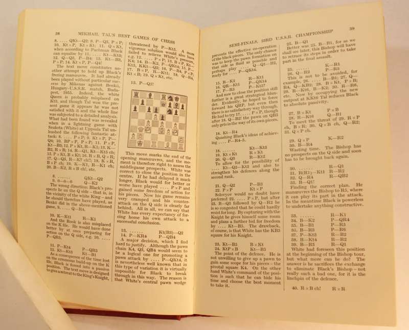 Mikhail Tal's Best Games Of Chess by P.H. Clarke Hardcover Book